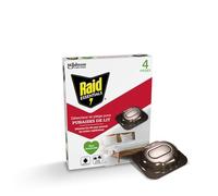 Raid Essentials Détecteur et pièges pour punaises de lit - Pour l'intérieur Sans insecticides - Détecte et piège les punaises de lit 4 pièges