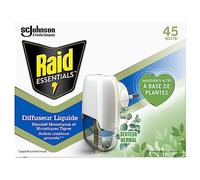 Raid Essentials Diffuseur Électrique Herbal 1 Diffuseur + 1 Recharge | Diffuseur électrique liquide anti-moustiques, senteur herbal, 1 diffuseur + 1 recharge de 32 ml, 45 nuits