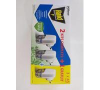 RAID ESSENTIALS DIFFUSEURS ÉLECTRIQUES LIQUIDES RÉPULSIFS MOUSTIQUES, DIFFUSEURS + RECHARGES, 2 + 1, 45 NUITS, 3 X 32 ml