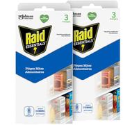 Raid Essentials Pièges Mites Alimentaires sans Insecticides 6 Pièges | Pièges anti-mites alimentaires sans insecticide, lot de 6, protection jusqu’à 8 semaines, faciles à utiliser en cuisine