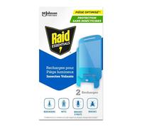 Raid Essentials Recharges Piège Lumineux Mouches & Moucherons 2 Recharges | Recharges pour piège lumineux sans insecticides, solution pratique avec 2 recharges pour insectes volants