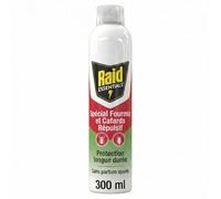 Raid Essentials - Répulsif Spécial Fourmis et Cafards - Protection Longue Durée - Sans Parfum Ajouté - 1 Aérosol 300ml