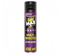 Raid Max Aérosol Multi-Insectes - Action Rapide - Elimine les Punaises - 1 Aérosol