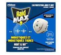 Raidmax Diffuseur Night & Day – Anti-moustiques/moustiques tigres, Jour et Nuit, Sans parfum, 1+1