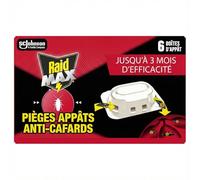 Raid Max Piège Anti-Cafards - 3 Mois d'Efficacité - 6 Boîtes d'Appât