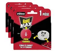 Raid Max Système Anti-Fourmis - Elimine les Fourmis en 3 à 4 Semaines - 1 Piège (Lot de 4)