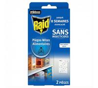 Raid Piège Mites Alimentaires - Piège Anti-Mites - Sans Insecticides - Jusqu'à 8 Semaines d'Efficacité - 2 Pièges
