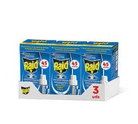 Raid Recharge diffuseur électrique anti-moustiques (communs et tigre) – 3 x 45 nuits (135 nuits)