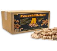 RaiffeisenWaren Balles de feu, Allume-Barbecue, Allume-cheminée, Aide à l'allumage (Laine d'allumage écologique à Base de Produits naturels, pour Allumer Le Charbon de Barbecue, Feux de Camp ou