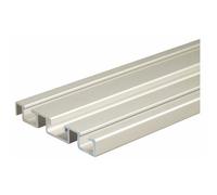 Rail bas pour porte coulissante - 2550 mm - blanc - P300-19 SEED