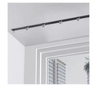 Rail caché de 3,7 m - Rail de montage au plafond en aluminium de 6,1 m - Séparateur de pièce encastré et système de séparation d'intimité (noir 7,32 m) pour espace