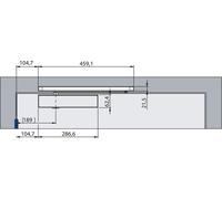 Rail coulissant Eco GS-H, montage sur porte Système de porte coulissante Rail de porte, universel, argent, sans levier, sans blocage, durable, montage sur le vantail ou sur le dessus de la porte, côté