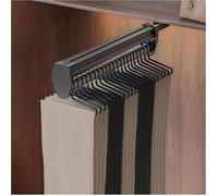 Rail coulissant pour armoires 12-21 pouces, porte-pantalons coulissant avec amortissement silencieux pour un rangement peu