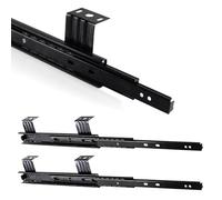 Rail Coulissant Pour Tiroir Ou Plateau À Clavier, 1 Paire Glissières À Billes De Tiroir, Coulisses Extension Totale À 3 Sections, Acier Glissieres Charge 40kg Pour Tiroirs De Meubles