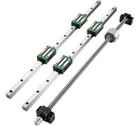 Rail de guidage linéaire 2 pièces HGR20-1700 mm Rail coulissant linéaire avec 1 pièce RM1605-1700 mm Vis à billes avec kit BF12/BK12 Rail coulissant linéaire Rail de guidage carré Pour routeurs CNC, t