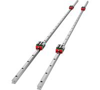 Rail de guidage linéaire 2X 15-1500 mm avec 4 blocs de roulement à coussin pour blocs à rainure de 15 mm, blocs carrés, routeurs à rail linéaire, ensemble CNC