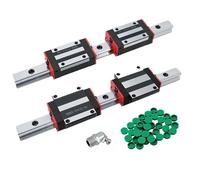 Rail de guidage linéaire carré HGR15 HGR20, 200mm-1500mm + 4 pièces HGH15CA HGW15CC HGH20CA HGW20CC(2 HGR15 4 HGH15CA,1300mm)
