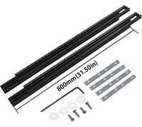 Rail de guidage pour fraiseuse - 80 cm - Butée parallèle réglable - Pour les défonceuses/plaqueuses de chants - Rainurage et gravure - Gris clair