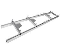 Rail de guidage pour scierie à chaîne - Système de guidage Rail Mill - Aluminium - Profilé 28 × 28 × 910 mm - Plaque de montage 308 mm - Pour scierie à chaîne - Argent