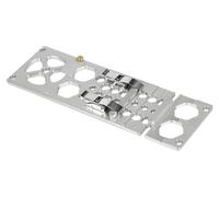 Rail de guidage pour scies à plonger et circulaires - Butée à angle droit - 340 mm - Plaque de positionnement à 90° - Acier inoxydable - Argent