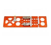 Rail de Guidage Scie Circulaire 340mm à 90° pour Coupe Droit, Compatible Festool & Makita, avec Serre-Joints et Butée de Réglage, Outil de Menuiserie Précis, Orange