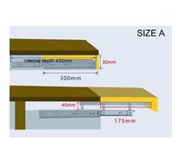 Rail de levage coulissant de table, rail de support de table à manger pliable télescopique, gain de place fac