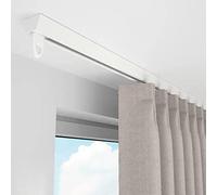 Rail de plafond commercial - Barre de rail coulissante pour portes de terrasse, séparateurs de pièces, sous-sol, hôtel, chambre d'enfant, beau salon, salle de cinéma, blanc (8 m)