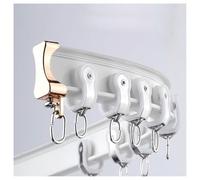 Rail de plafond flexible 1 voie 190/250/320/380/450/500 cm pour tringle à rideaux plate et baie en aluminium, blanc (260 cm)