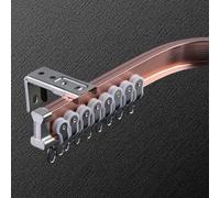 Rail de plafond flexible incurvé en aluminium avec hoo en métal, idéal pour U-Sd Rose d 1,7 m Système de draperie réglable Décoration d'intérieur moderne.