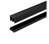 Rail de porte coulissante de 6,35 mm - Ensemble supérieur et inférieur en plastique noir de 91,4 cm, fabriqué aux États-Unis, lot de 1 Outwater