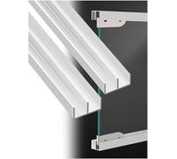 Rail De Porte Coulissante En Verre À Double Voie Alliage D'aluminium | , Ensemble Rails For Fenêtre For Placard, Vitrine(47.2in/120cm)