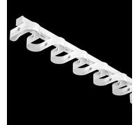 Rail de Rideau à Rails Simples pour Rideau de Plafond avec perles de roue Rail de Guidage de Rideau à Vagues d'eau Rail coulissant Tringle de Rideau Robustes pour bureau et salon(Color:Blanc,Size:180C