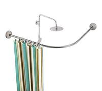 Rail de Rideau Coulissant Double, Tringle à Rideaux en Aluminium Robuste, 120/150/220/300/500 cm, pour Salle de Douche de Camping-Car (Couleur : Cham).