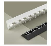 Rail De Rideau De Plafond Aluminium Robuste 1,10mm, Tringle À Rideaux Droite et Incurvée avec Connecteurs d'Angle à 90 Degrés, Barre de rideau Silencieuse(Blanc,440cm/4 * 110cm)