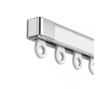 Rail de rideau de plafond en aluminium à 1 couche avec poulie sans bruit, accessoires de crochet de rideau de 1,8 m, système de draperie pour un fonctionnement fluide