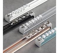 Rail de rideau de plafond, système de rails pour séparateur de pièce, salon, chambre à coucher, plafond suspendu, douche - Sans perçage