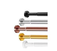 Rail de Rideau en Aluminium Robuste, Double Tringle à Rideaux jointe, Angle à 90°, Silencieux, pour Rideaux et voilages, fenêtres en Baie/Champagne/4 m/13,1 pi