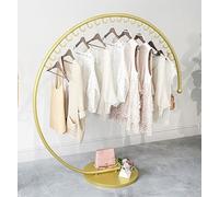 Rail de vêtements en Forme de C d'or, Rack de vêtement Robuste pour l'affichage de Magasin de Mode, Tige Suspendue Super porteuse, Barre de Cintre de vêtements en métal Durable