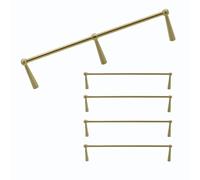 Rail d'étagère en laiton massif 6 mm, garde-corps décoratif anti-chute | Décorative Rail d'étagère en laiton massif anti-chute pour cuisine, bibliothèque, vitrine, cave à vin(4pcs,12in(30.48cm))