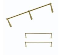 Rail d'étagère en laiton massif 6 mm, garde-corps décoratif anti-chute | Décorative Rail d'étagère en laiton massif anti-chute pour cuisine, bibliothèque, vitrine, cave à vin(2pcs,17in(43.18cm))