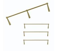 Rail d'étagère en laiton massif 6 mm, garde-corps décoratif anti-chute | Décorative Rail d'étagère en laiton massif anti-chute pour cuisine, bibliothèque, vitrine, cave à vin(3pcs,11in(27.94cm))