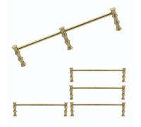 Rail d'étagère en laiton massif 6 mm, garde-corps décoratif anti-chute | Laiton massif barre de galerie décorative anti-chute pour cuisine, bibliothèque, vitrine, cave à vin(4pcs,13in(33.02cm))
