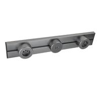 Rail électrique en saillie 50cm pour 3 prises / module USB - argent - rail seul - Orium