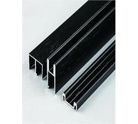 Rail en trois parties for portes coulissantes verre, guide coulissant | Convient aux panneaux de verre, de bois et d'acrylique de 5 mm d'épaisseur, etc.(210cm)