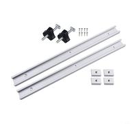 Rail Guidage Alu 50cm pour Établi Menuiserie DIY(400mm（16inch）) | Longueur 50cm idéale grands projets, rainure standard compatible boulons T, finition lisse accroc