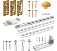 Rail Guide Supérieur pour porte Pliante 24-60in Silencieux Rail | Rail supérieur lisse, roulettes silencieuses, ouverture effortless, de guidage pour précis, pour bruit (24in single-fold)
