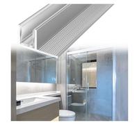Rail inférieur de porte de douche à panneau fixe de 10 mm, profil de séparation en verre sans cadre, profilé en aluminium pour salle de bain, balcon, escalier