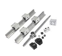 Rail Linéaire 1 Pièce, 2 Pièces SBR16 + 4 Roulements De Bloc SBR16UU + Extrémité De Vis À Billes SFU1204 Usinée + Boîtier D'écrou 1204 + Support BKBF10 + Rail De Jeu De Coupleur(SFU450 SBR400)