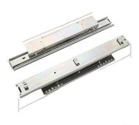 Rail Métal Extension Totale Charge 45kg | Roulement à billes silencieux, pads anti- pour bruit, glissement fluide, , usage quotidien(380mm)