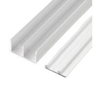 Rail Porte Coulissante Double,Rail de Porte coulissante en Alliage d'aluminium avec poulie,Kit Porte Coulissante,Kit Rail pour Porte De Placard Coulissante,pour Porte vitrée Cuisine Salon